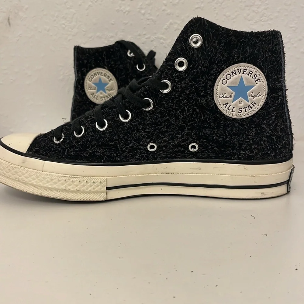 CONVERSE Chuck Taylor All Star High Tops Black Suede, White fleck. 8 - Picture 5 of 16